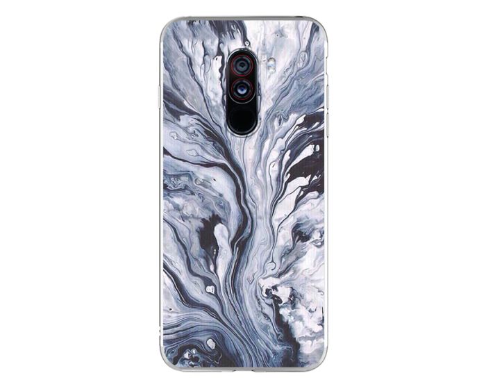 Silicone Marble Case No2 Θήκη Σιλικόνης Blue / White (Xiaomi Pocophone F1)