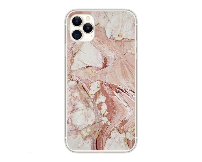 Silicone Marble Case No6 Θήκη Σιλικόνης White / Brown (iPhone 11 Pro Max)