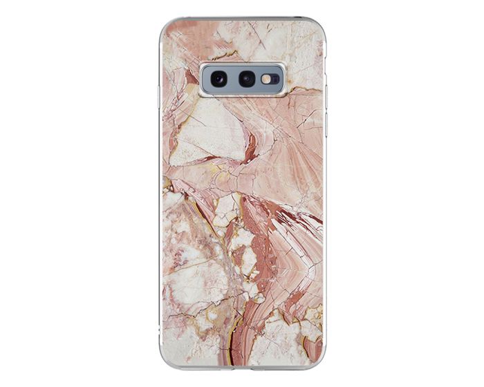 Silicone Marble Case No6 Θήκη Σιλικόνης White / Brown (Samsung Galaxy S10e)