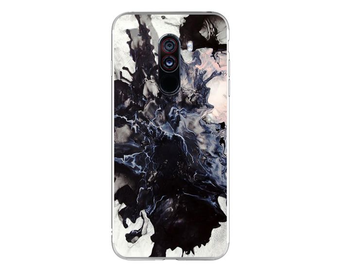 Silicone Marble Case No8 Θήκη Σιλικόνης White / Black (Xiaomi Pocophone F1)