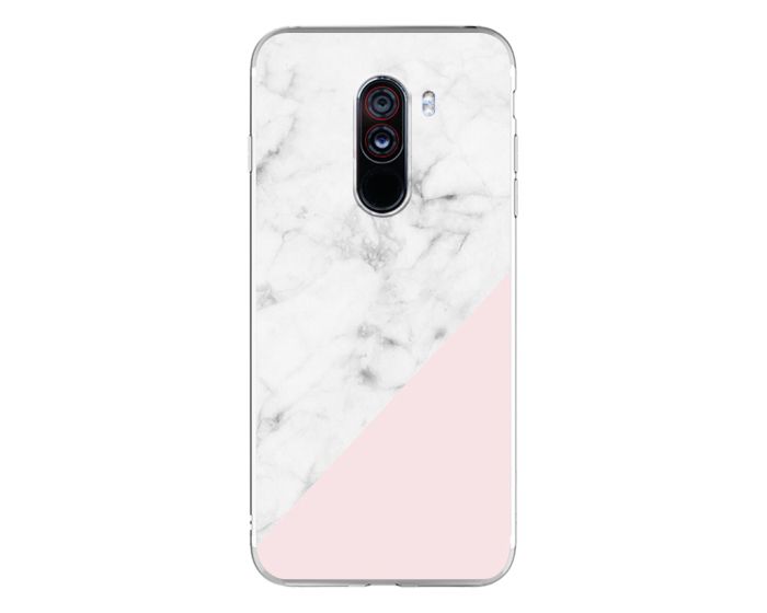 Silicone Marble Case No9 Θήκη Σιλικόνης White / Pink (Xiaomi Pocophone F1)