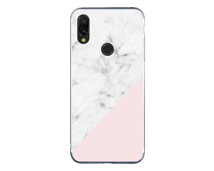 Silicone Marble Case No9 Θήκη Σιλικόνης White / Pink (Xiaomi Redmi 7)