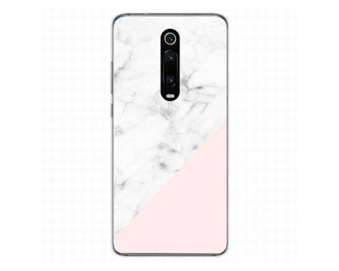 Silicone Marble Case No9 Θήκη Σιλικόνης White / Pink (Xiaomi Mi 9T / K20 Pro)
