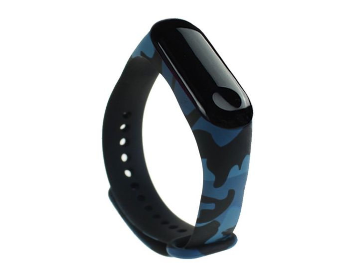 Silicone Replacement Band Camouflage Blue - Λουράκι Σιλικόνης για Xiaomi Mi Band 3 / 4