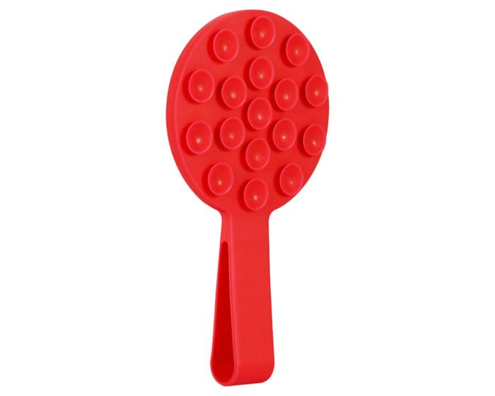 Silicone Suction Phone Holder with MagSafe Ring MSH9 Ένθετο Στήριξης Smartphone με Βεντούζες Red