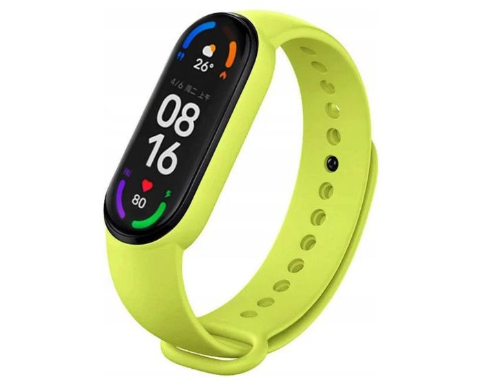 Silicone Wristband Strap Green - Λουράκι Σιλικόνης για Xiaomi Mi Band 5/6/7