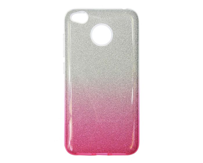 Forcell Glitter Shine Cover Hard Case Silver / Rose (Huawei P9 Lite Mini)