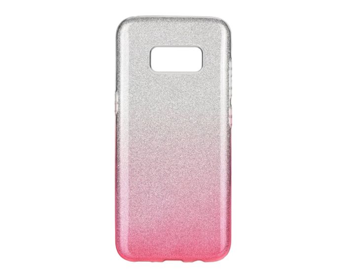 Forcell Glitter Shine Cover Hard Case Clear / Pink (Samsung Galaxy S8 Plus)