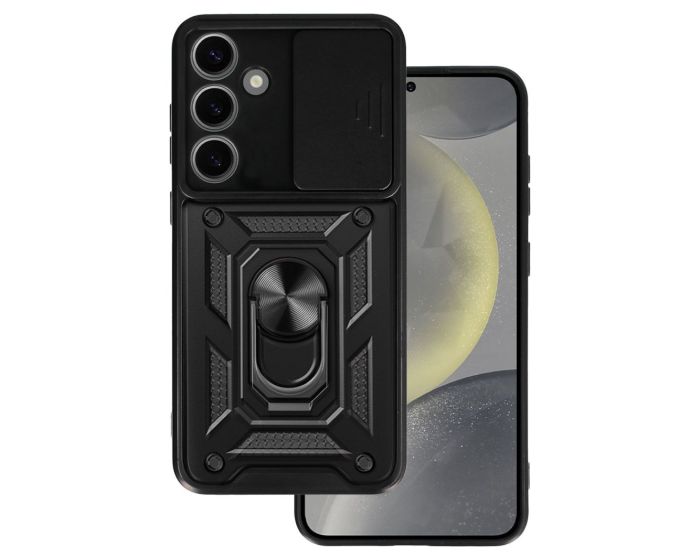 Camera Slide Hard Case Σκληρή Θήκη με Κάλυμμα Κάμερας - Black (Samsung Galaxy S24 Plus)