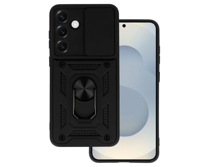 Camera Slide Hard Case Σκληρή Θήκη με Κάλυμμα Κάμερας - Black (Samsung Galaxy S26 Edge) - MT83689