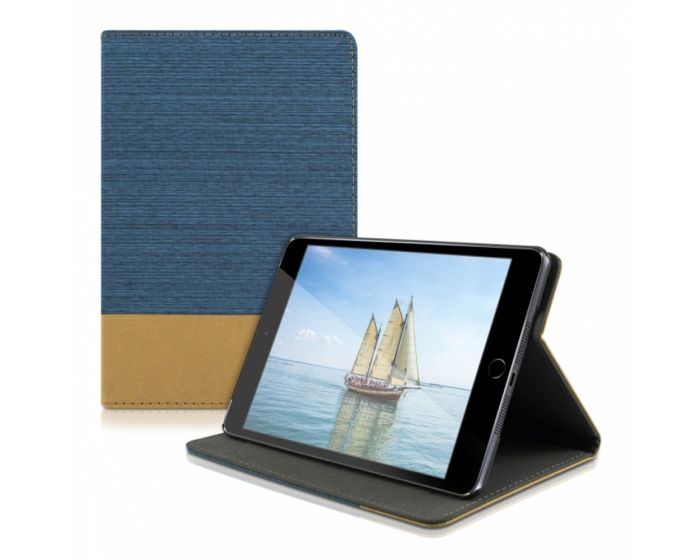 KWmobile Canvas Slim Case Stand (36373.04) Blue Brown (iPad mini 4)