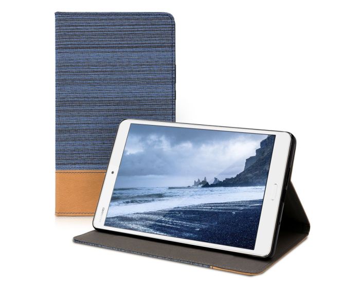 KWmobile Canvas Slim Case Stand (40749.05) Blue  Brown (Huawei MediaPad M3 8.4'')