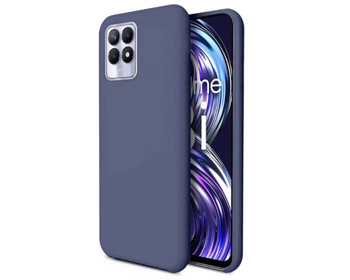 Θήκη Σιλικόνης Slim Fit Liquid Silicone Case Dark Blue (Realme 8i)