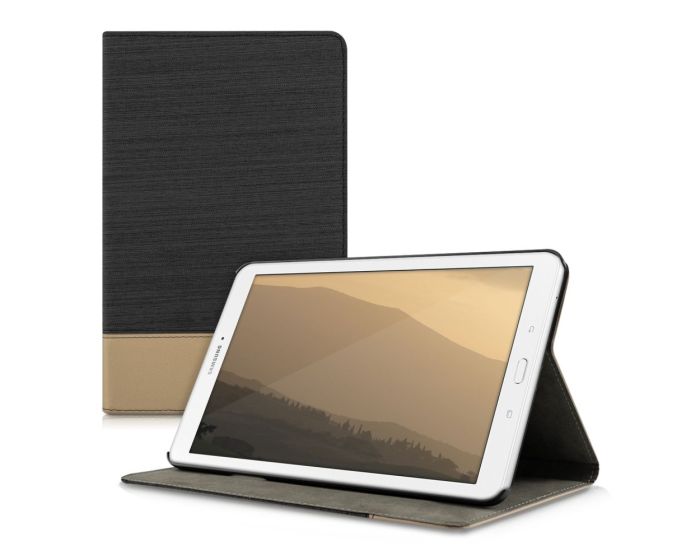 KWmobile Canvas Slim Case Stand (37684.01) Black Brown (Samsung Galaxy Tab E 9.6'' - T560 / T561)