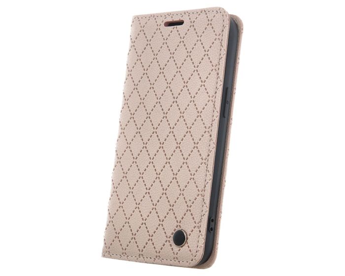 Smart Caro Wallet Case Θήκη Πορτοφόλι με δυνατότητα Stand Beige (Xiaomi Redmi A3 4G)