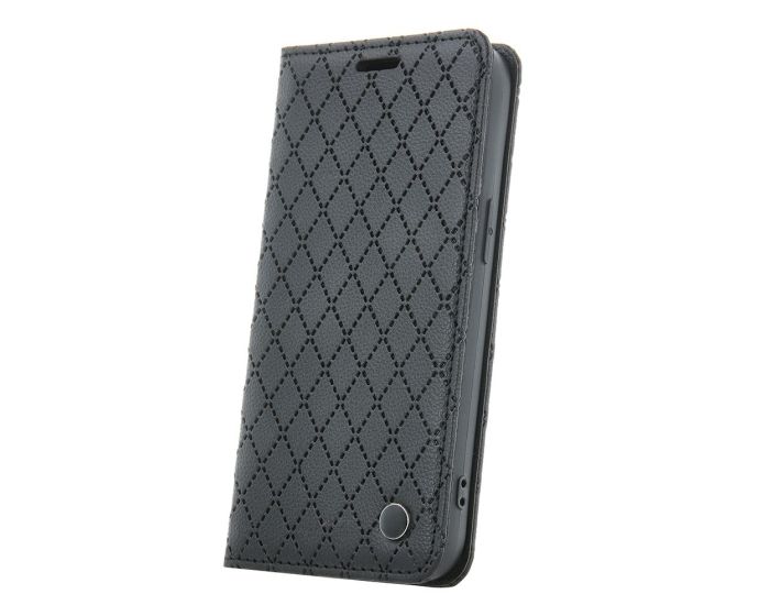 Smart Caro Wallet Case Θήκη Πορτοφόλι με δυνατότητα Stand Black (Xiaomi Redmi 12C / Poco C55)