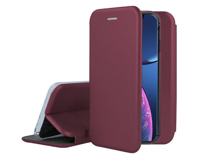 Smart Diva Book Case με Δυνατότητα Στήριξης - Burgundy (iPhone 16e / 17e) - MT80862