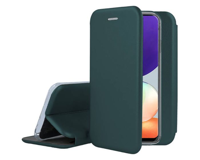 Smart Diva Book Case με Δυνατότητα Στήριξης - Dark Green (Samsung Galaxy A22 4G)