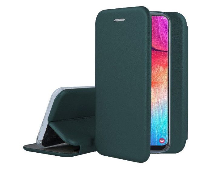 Smart Diva Book Case με Δυνατότητα Στήριξης - Dark Green (Huawei P30 Lite)