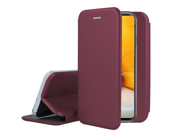 Smart Diva Book Case με Δυνατότητα Στήριξης - Burgundy (Xiaomi Redmi Note 12S)