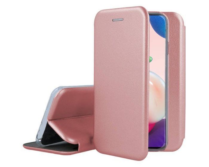 Smart Diva Book Case με Δυνατότητα Στήριξης - Rose Gold (Xiaomi Redmi A3 4G)