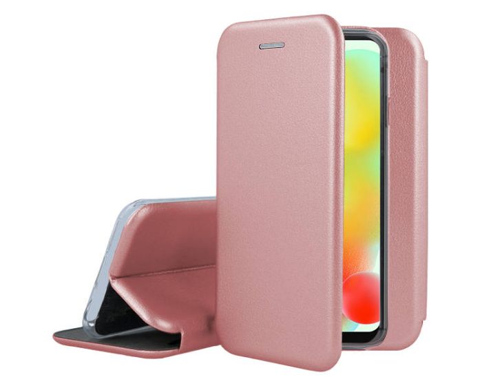 Smart Diva Book Case με Δυνατότητα Στήριξης - Rose Gold (Xiaomi Redmi 12C)