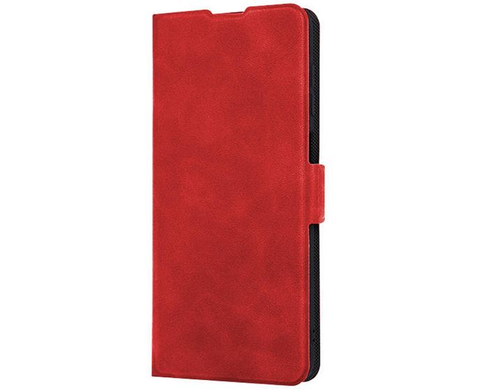 Smart Puro Magnet Wallet Case Θήκη Πορτοφόλι με δυνατότητα Stand Red (Xiaomi Poco M3 Pro 5G / Redmi Note 10 5G)