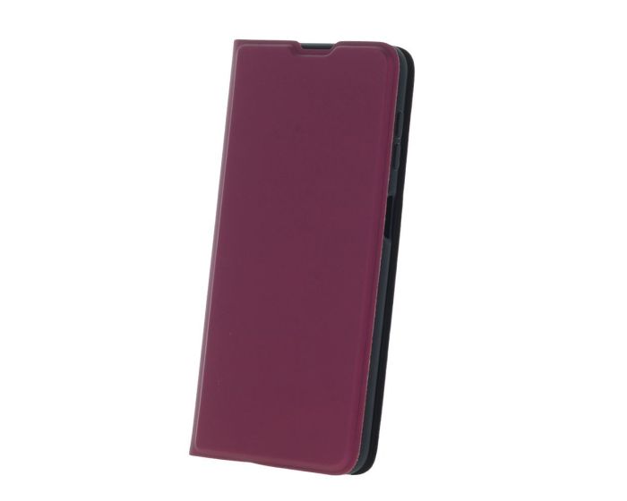 Smart Soft Wallet Case Θήκη Πορτοφόλι με Stand - Burgundy (iPhone 16 Pro Max)