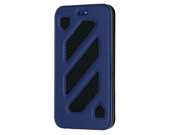 Smart Solid Book Case με Δυνατότητα Stand - Θήκη Πορτοφόλι Μπλε (LG K10 2017)