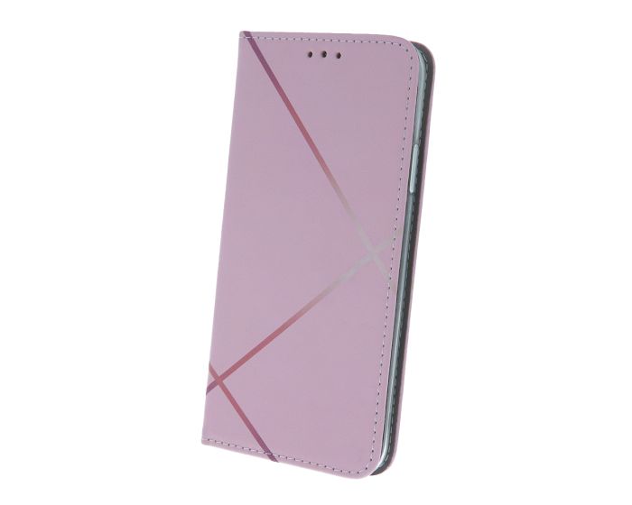 Smart Trendy Magnet Wallet Case Θήκη Πορτοφόλι με δυνατότητα Stand Linear 1 Pink (Samsung Galaxy A13 5G / A04s)