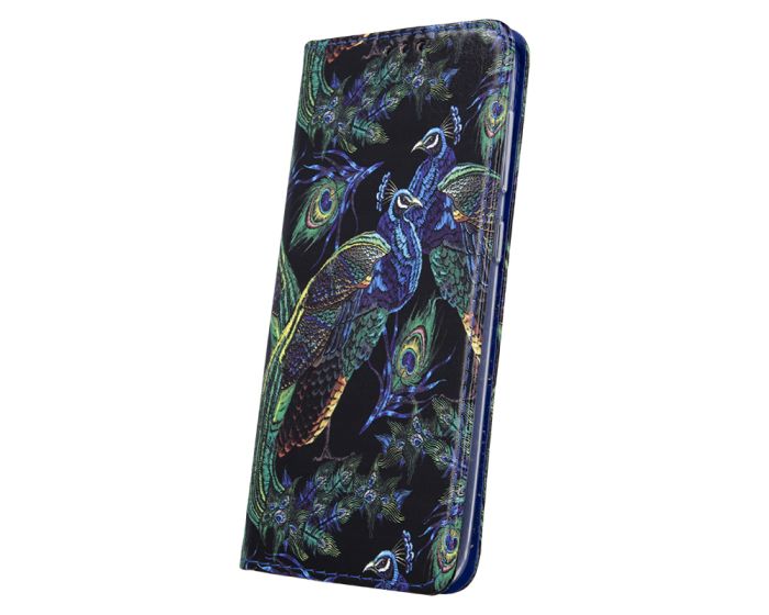 Smart Trendy Magnet Wallet Case Θήκη Πορτοφόλι με δυνατότητα Stand Peacock (Xiaomi Mi A3 / 9X)
