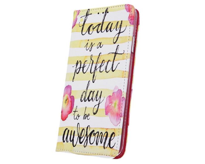 Smart Trendy Magnet Wallet Case Θήκη Πορτοφόλι με δυνατότητα Stand Perfect day - Awesome (Xiaomi Redmi 7)