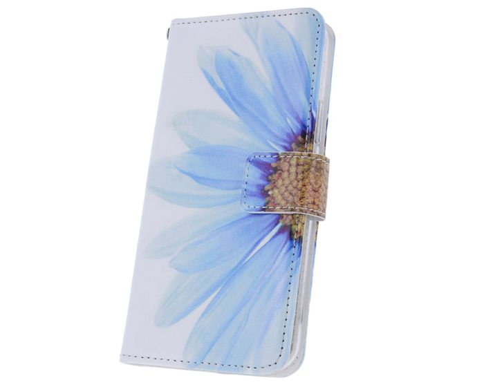 Smart Trendy Magnet Wallet Case Θήκη Πορτοφόλι με δυνατότητα Stand Bloom Blue (Realme 8 / 8 Pro)