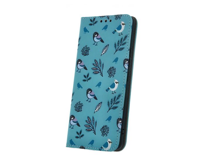 Smart Trendy Magnet Wallet Case Θήκη Πορτοφόλι με δυνατότητα Stand Winter Birds (Xiaomi Redmi Note 12 4G)