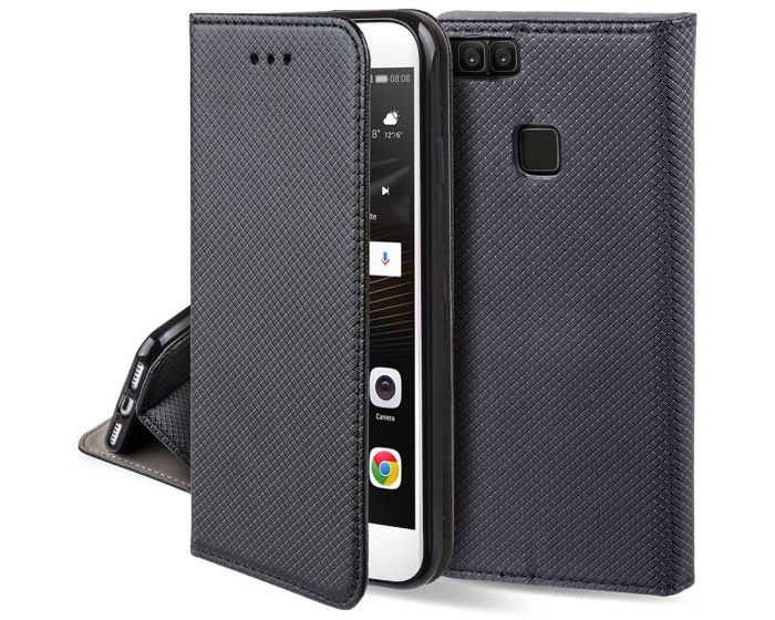 Forcell Smart Book Case με Δυνατότητα Stand Θήκη Πορτοφόλι Black (Huawei Nova 2) - MT14635