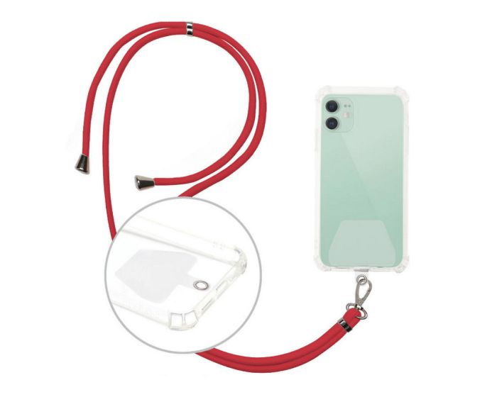 Smartphone Neck Lanyard Strap Λουράκι - Red