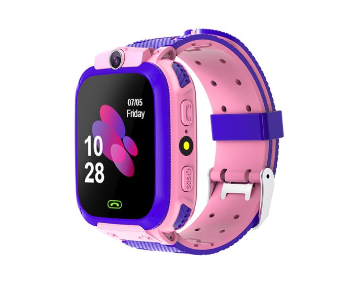 Smartwatch SW02P SIM GPS Παιδικό Ρολόι - Pink