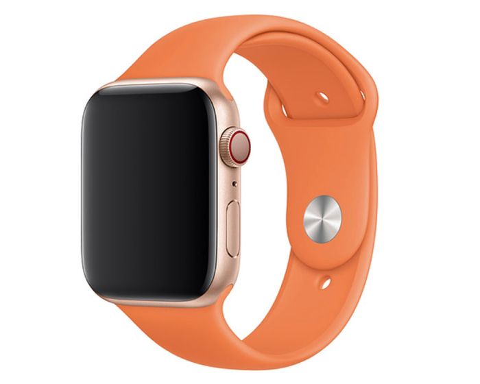 Soft Touch Silicone Strap Λουράκι Σιλικόνης (Apple Watch 42/44/45mm 1/2/3/4/5/6/7/SE) Orange