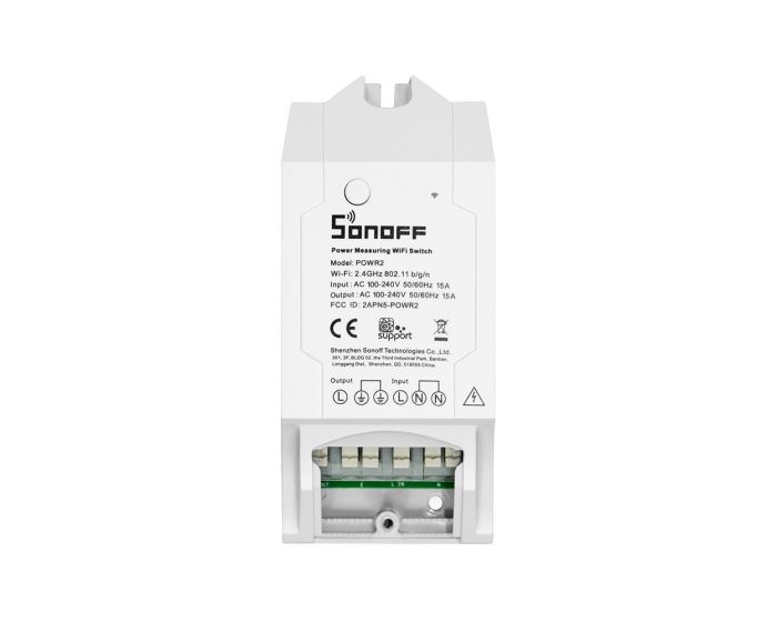 Sonoff POW R2 Wireless Light Switch (IM171130001) Διακόπτης με Παρακολούθηση Ισχύος - Λευκό