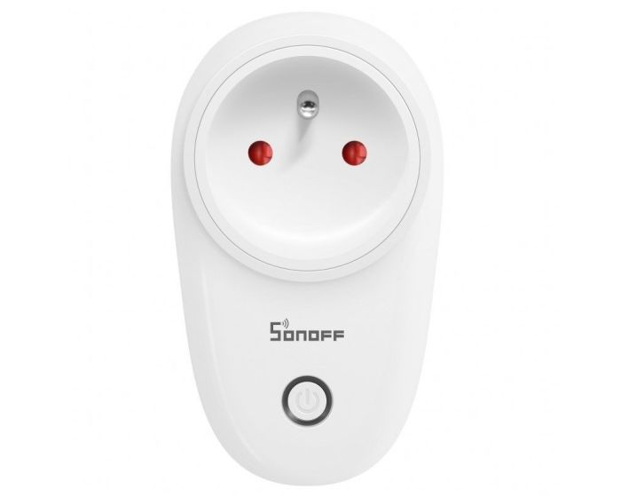 Sonoff S26TPE-FR Wi-Fi Smart Plug (IM180320003) Έξυπνος Αντάπτορας Wi-Fi Γαλλικού Τύπου - Λευκό