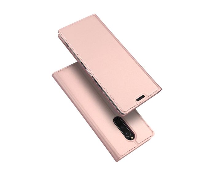 DUX DUCIS SkinPro Wallet Case Θήκη Πορτοφόλι με Stand - Rose Gold (Sony Xperia 1)