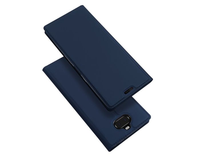 DUX DUCIS SkinPro Wallet Case Θήκη Πορτοφόλι με Stand - Navy Blue (Sony Xperia 10 Plus)