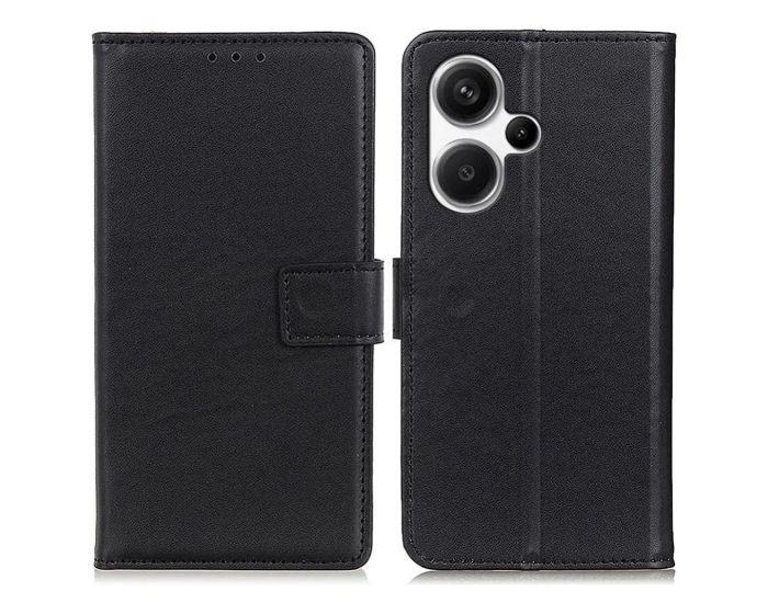 Special Leather Wallet Case Θήκη Πορτοφόλι με δυνατότητα Stand Black (Xiaomi Redmi 13)