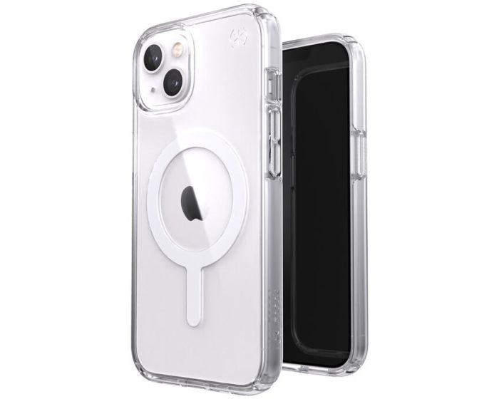 Speck Presidio Perfect-Clear Microban Case Compatible with MagSafe - Clear (iPhone 13)