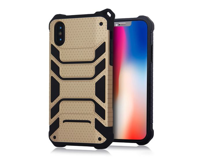 Spider Hybrid Armor Case Rugged Cover Gold (iPhone X / Xs)