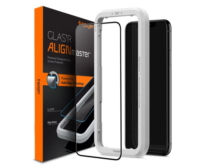 Spigen ALM Glas.tR Premium Tempered Glass (AGL00106) Black (iPhone 11)