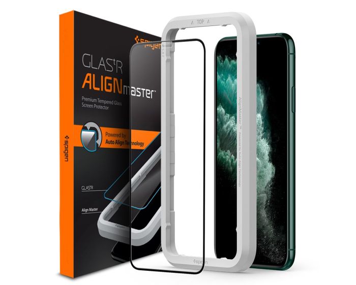 Spigen ALM Glas.tR Premium Tempered Glass (AGL00098) Black (iPhone 11 Pro Max)