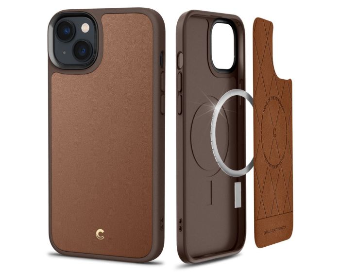 Spigen Cyrill Kajuk Mag MagSafe Case (ACS04947) Saddle Brown (iPhone 14 Plus / 15 Plus)