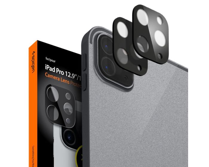 Spigen Full Cover Camera Lens Tempered Glass Prοtector (AGL01110) 2-Pack Black (iPad Pro 11 / 12.9 2020)