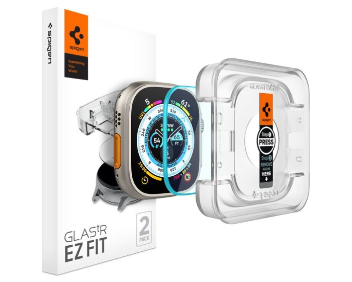 Spigen Glas.tR EZ FIT Premium Tempered Glass 2-Pack (AGL05556) Apple Watch Ultra 1/2 49mm